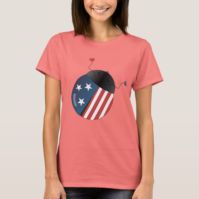 Stars och stripes Ladybug Tee Shirt (Framsida)