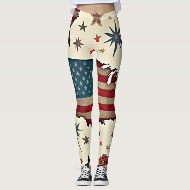 stars och stripes leggings (Framsida)