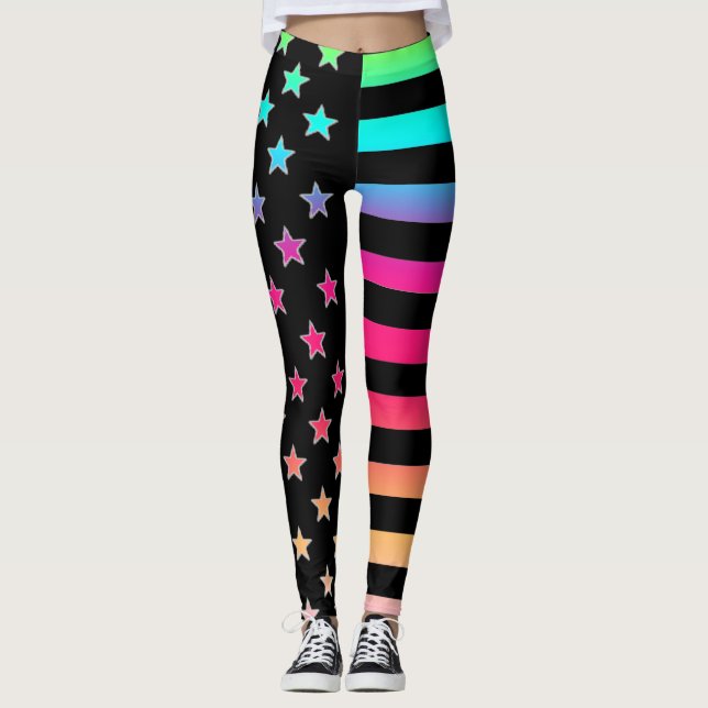 Stars och stripes Leggings (Framsida)