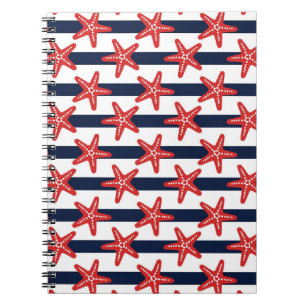 Stars och stripes Mönster Anteckningsbok Med Spiral