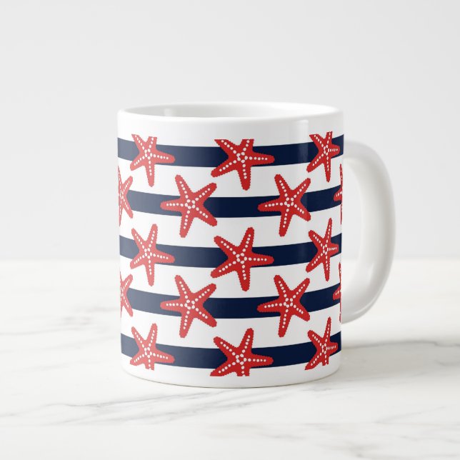 Stars och stripes Mönster Jumbo Mugg (Framsida höger)