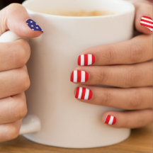 stars och stripes Nagel Decals Minx Nail Art