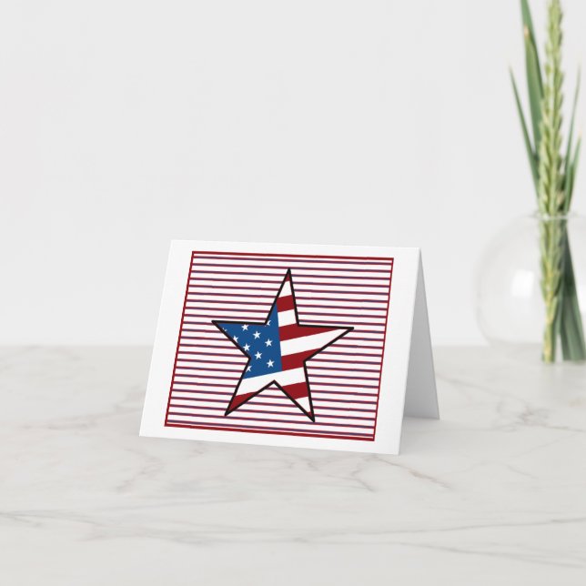 STARS OCH STRIPES NOTERKORT TACK KORT (Framsida)
