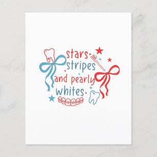 Stars och stripes och Parly Whites 4 juli Flygblad