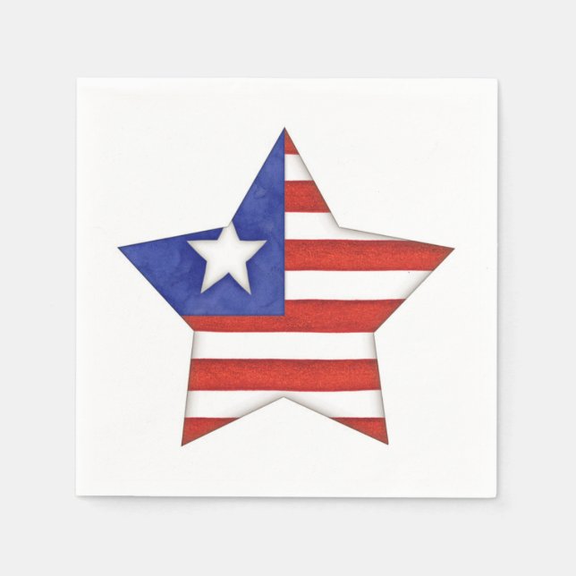 Stars och stripes pappersservett (Framsidan)