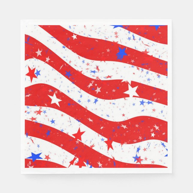 Stars och stripes Party Napkins Pappersservett (Framsidan)