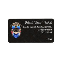 Stars och stripes Patriot Pug Rebel anpassningsbar