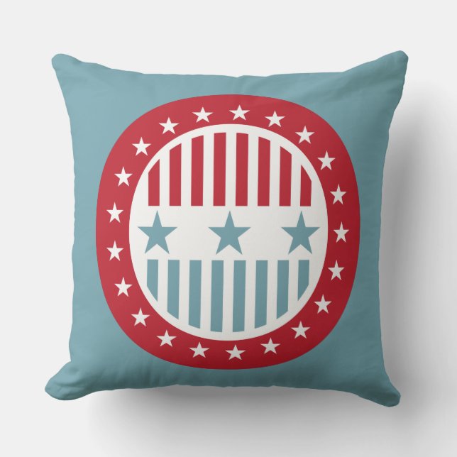 Stars och stripes Patriotic 4:e juli Pillows Kudde (Framsida)