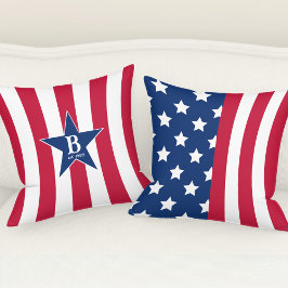 Stars och stripes Patriotic American Flagga Kudde