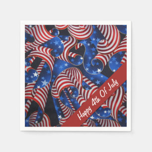 Stars och stripes Patriotic Curls Napkins Pappersservett