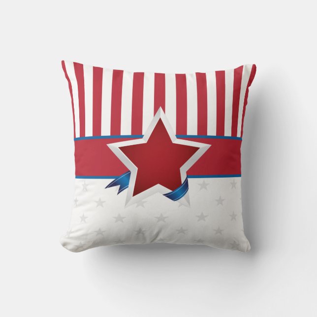 Stars och stripes Patriotic Mönster Kudde (Framsida)