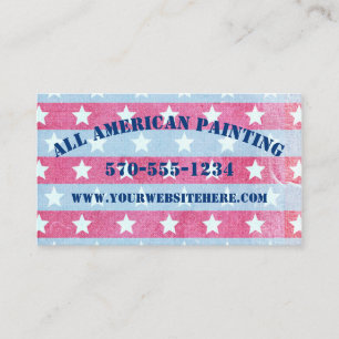 Stars och stripes Patriotic Red White och Blue Visitkort