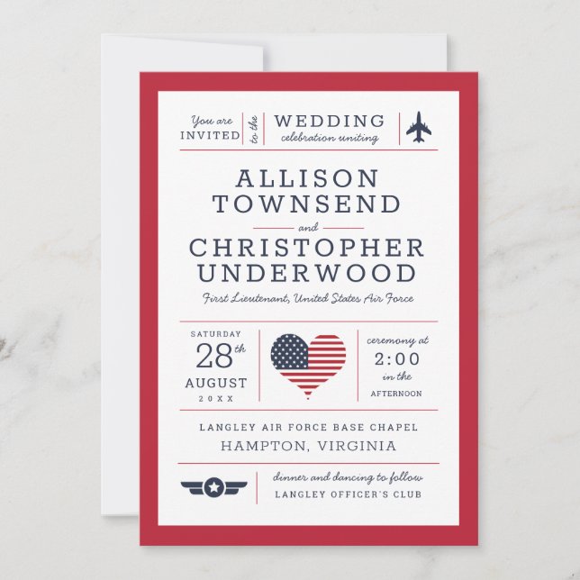 Stars och stripes Patriotisk militär Luft-styrka Meddelande (Framsida)