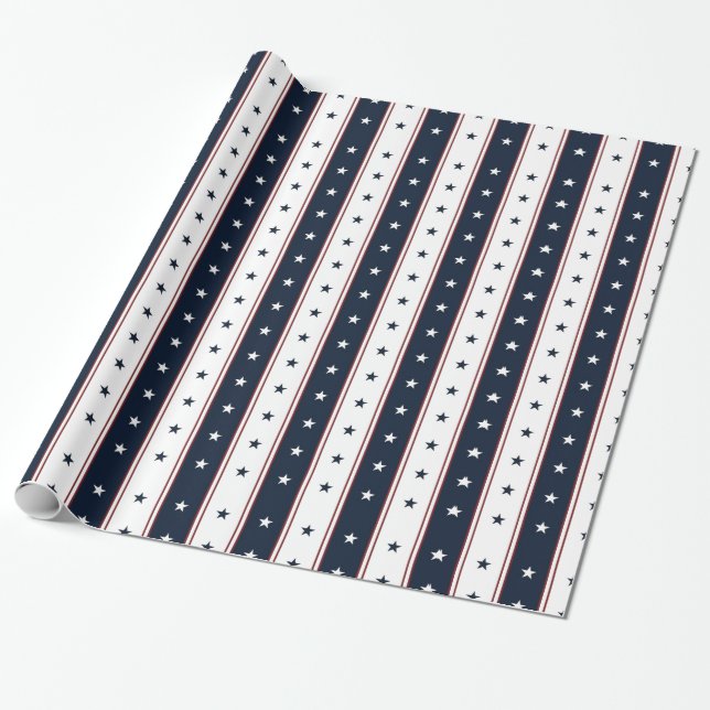 Stars och stripes presentpapper (Utrullad)