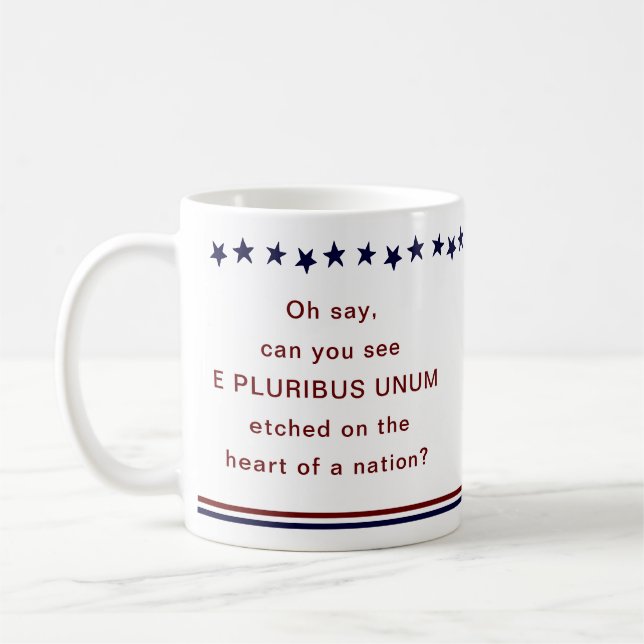 Stars och stripes Red White och Blue Kaffemugg (Vänster)