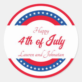 Stars och stripes Red White och Blue Tack Runt Klistermärke