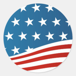 Stars och stripes runt klistermärke