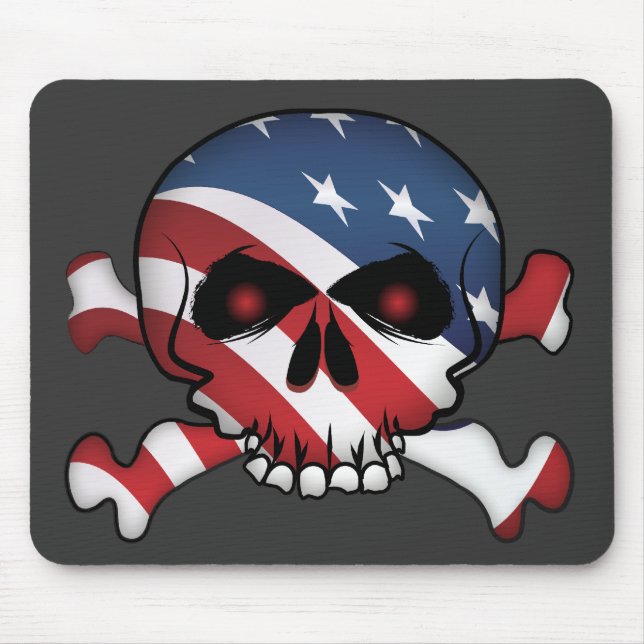 Stars och stripes Skull Musmatta (Framsidan)