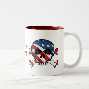 Stars och stripes Skull Två-Tonad Mugg