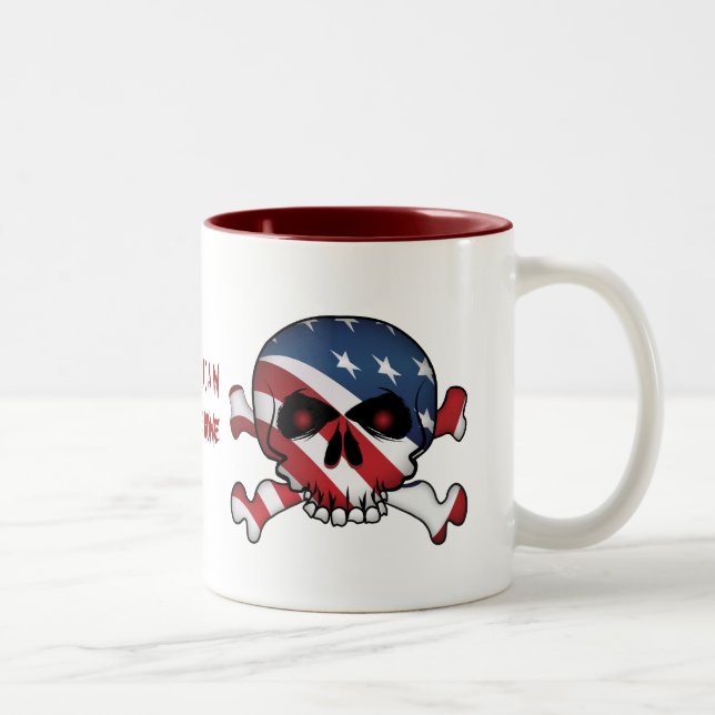 Stars och stripes Skull Två-Tonad Mugg (Höger)
