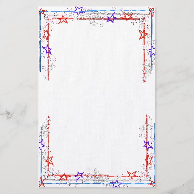 Stars och stripes Stationery Brevpapper (Framsida)