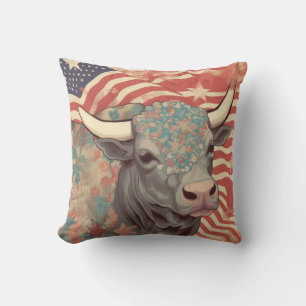 Stars och stripes Steer Kudde
