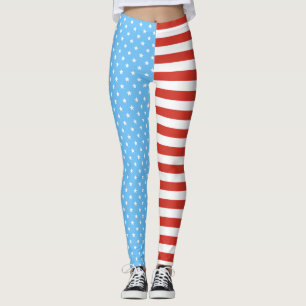 Stars och stripes (tända - blått/rött), leggings