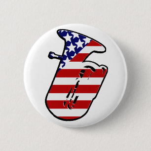Stars och stripes Tuba Knapp