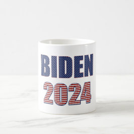 Stars och stripes Typografi Biden 2024 Kaffemugg