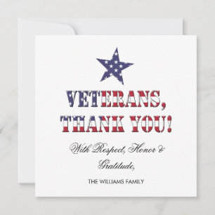 Stars och stripes Typography Veterans Tack