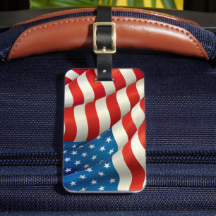 Stars och stripes U.S. Flagga Bagagebricka