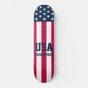 STARS OCH STRIPES US FLAGGA ANPASSNINGSBAR MINI SKATEBOARD BRÄDA 18,5 CM