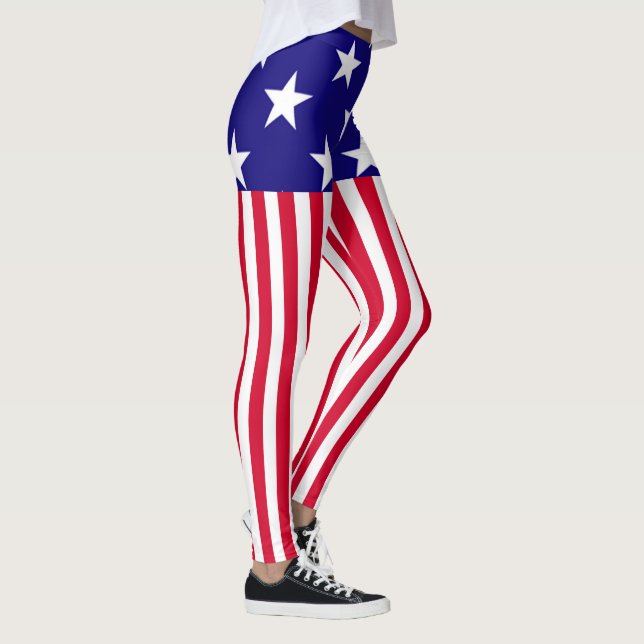 Stars och stripes USA Decor on Leggings (Höger)