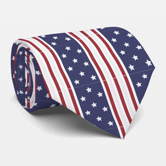 Stars och stripes USA flagga 4 juli Slips (Rullad)