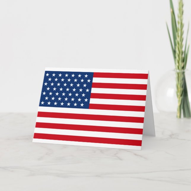 Stars och stripes USA Helgkort (Framsida)