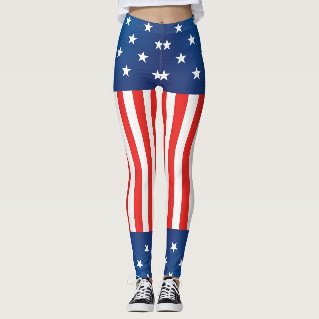 Stars och stripes USA Leggings (Framsida)