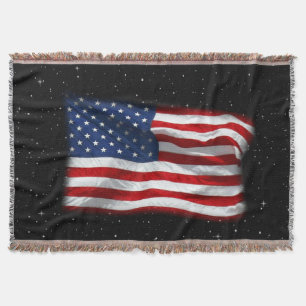 Stars och stripes USA Patriotic American Flagga Filt