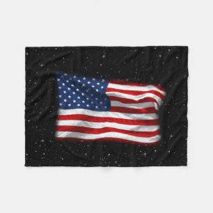 Stars och stripes USA Patriotic American Flagga Fleecefilt
