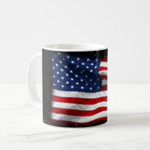 Stars och stripes USA Patriotic American Flagga Kaffemugg