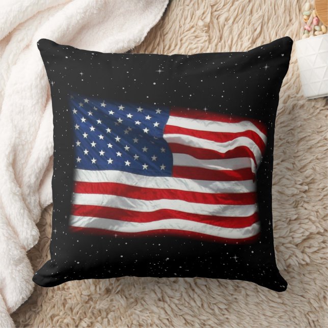 Stars och stripes USA Patriotic American Flagga Kudde (Filt)