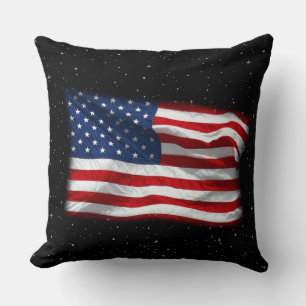Stars och stripes USA Patriotic American Flagga Kudde