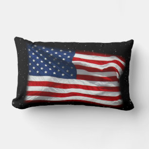 Stars och stripes USA Patriotic American Flagga Lumbarkudde