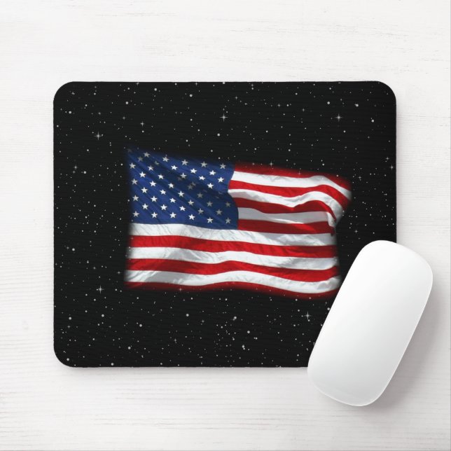 Stars och stripes USA Patriotic American Flagga Musmatta (Med mus)