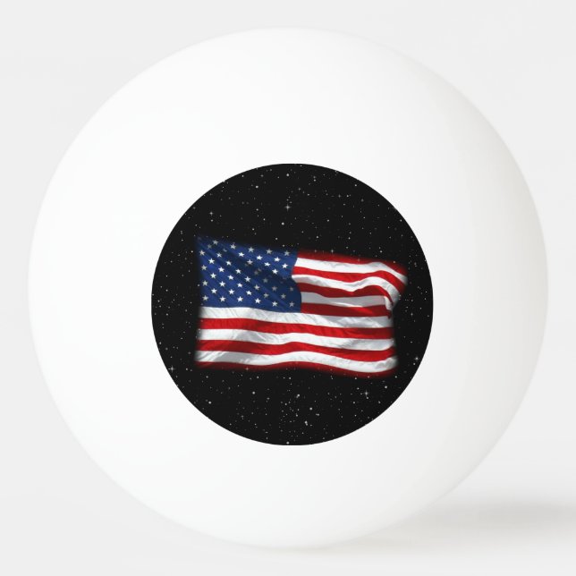 Stars och stripes USA Patriotic American Flagga Pingisboll (Framsidan)