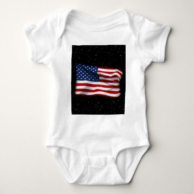 Stars och stripes USA Patriotic American Flagga T Shirt (Framsida)