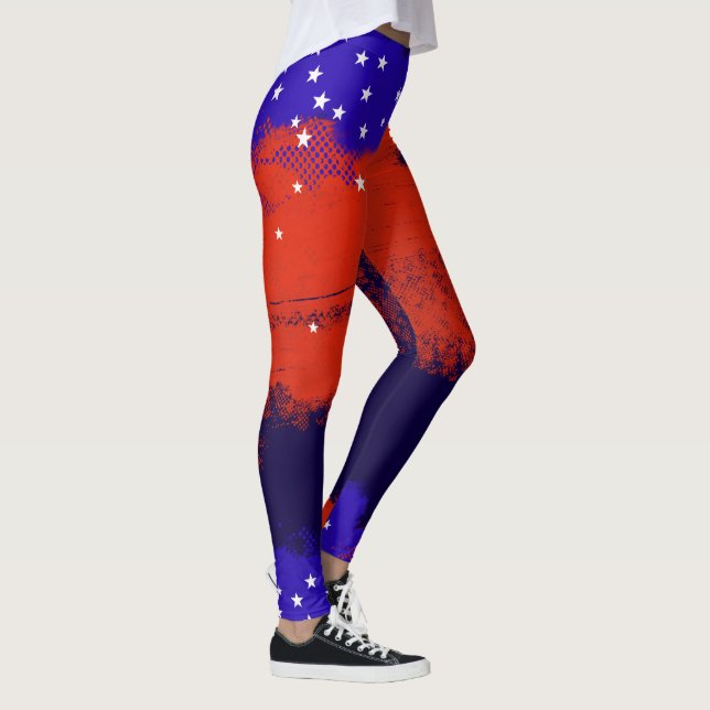 stars och stripes, USA patriotisk Leggings (Höger)