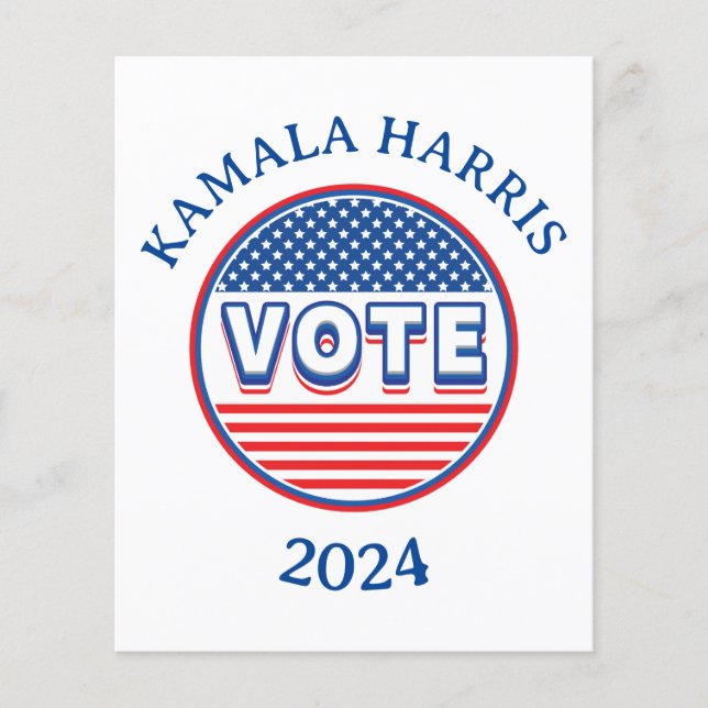 Stars och stripes Vote USA - Val Flygblad (Framsidan)