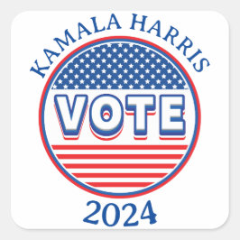 Stars och stripes Vote USA - Val Fyrkantigt Klistermärke