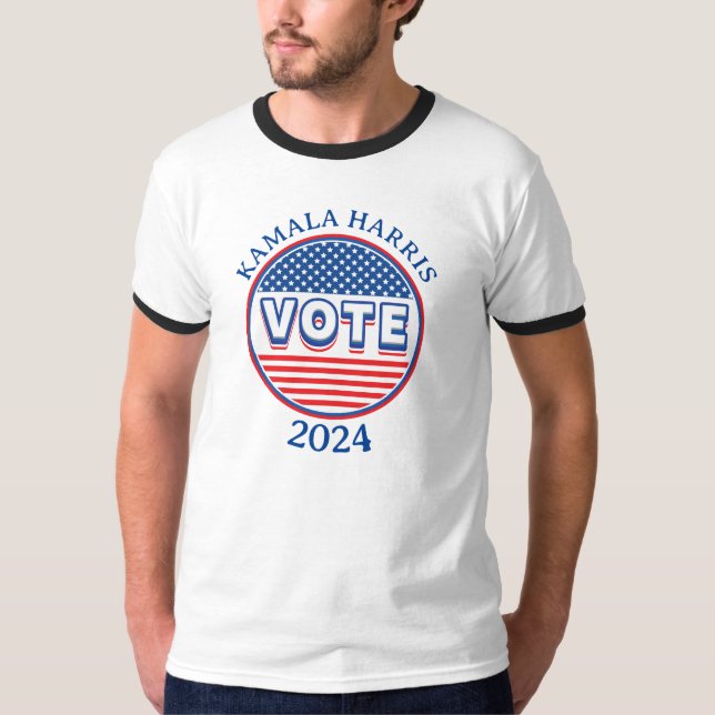 Stars och stripes Vote USA - Val T Shirt (Framsida)