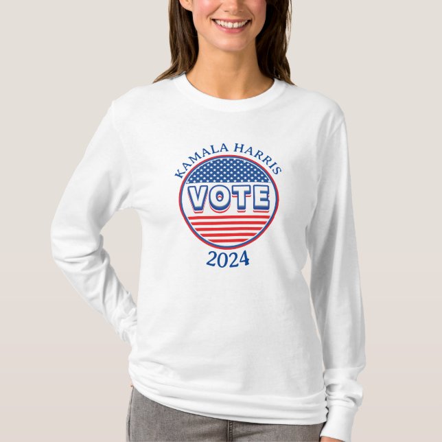 Stars och stripes Vote USA - Val T Shirt (Framsida)